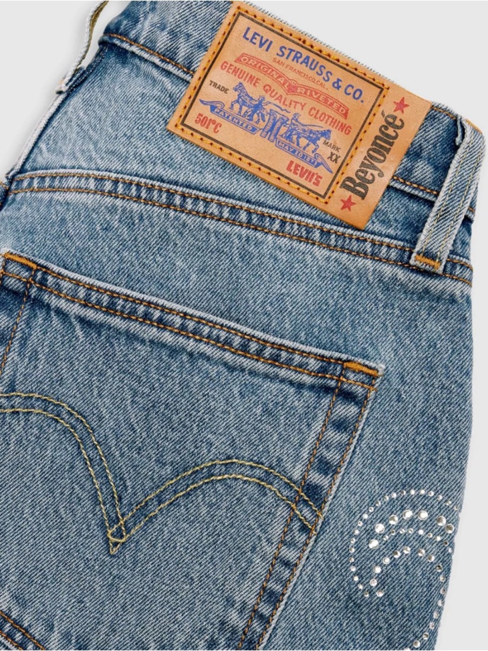NWT BEYONCÉ X Levi’s® 501 Curve High-Rise Straight Leg Jean - Picture 4 of 10